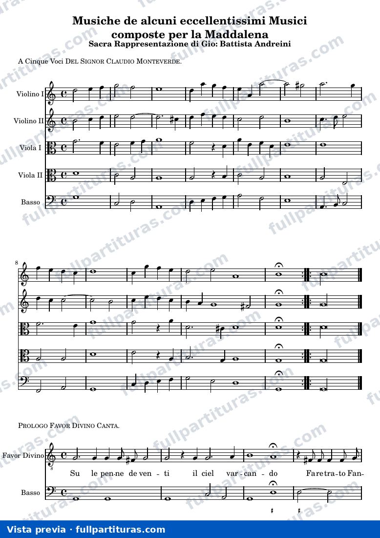 Claudio Monteverdi - Musiche per la Maddalena — preview