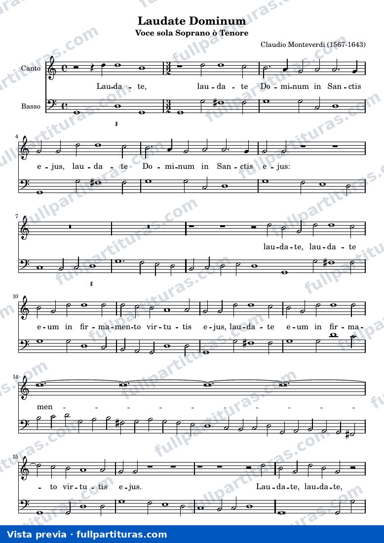 Claudio Monteverdi - Laudate Dominum — preview