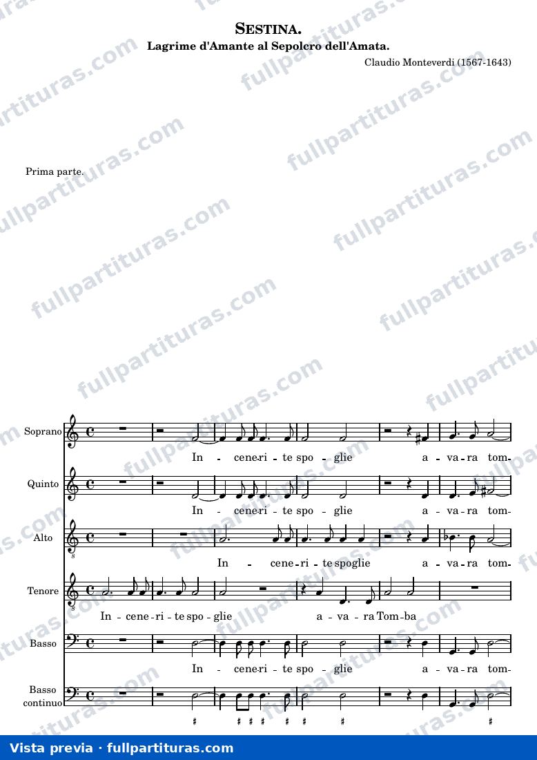 Claudio Monteverdi - Sestina — preview
