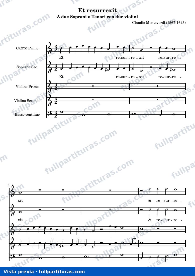 Claudio Monteverdi - Et resurrexit — preview