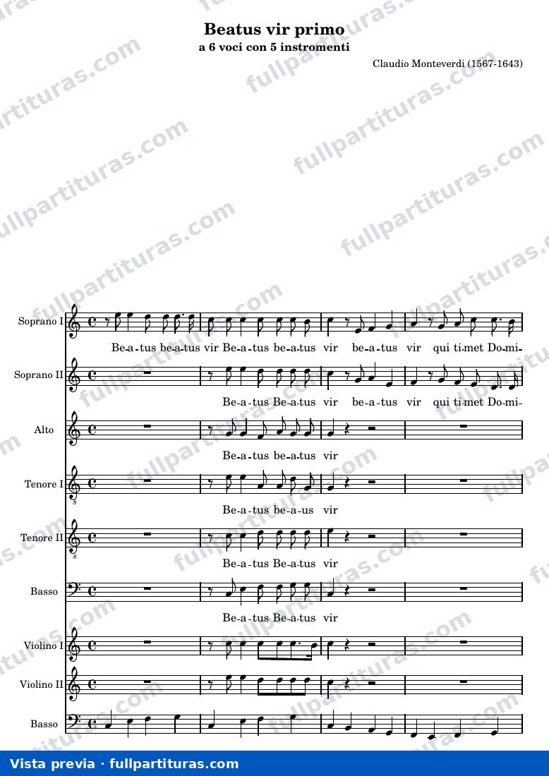 Claudio Monteverdi - Beatus vir — preview