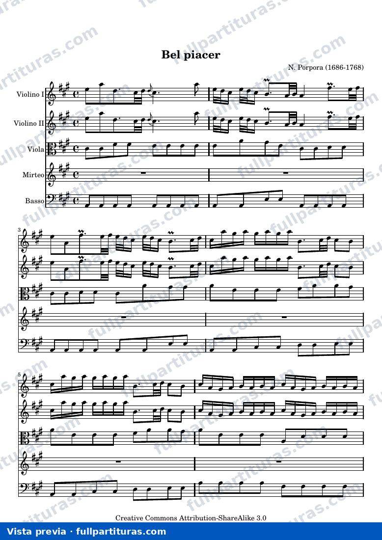 Nicola Porpora - Bel piacer (Aria from Semiramide riconosciuta) — preview