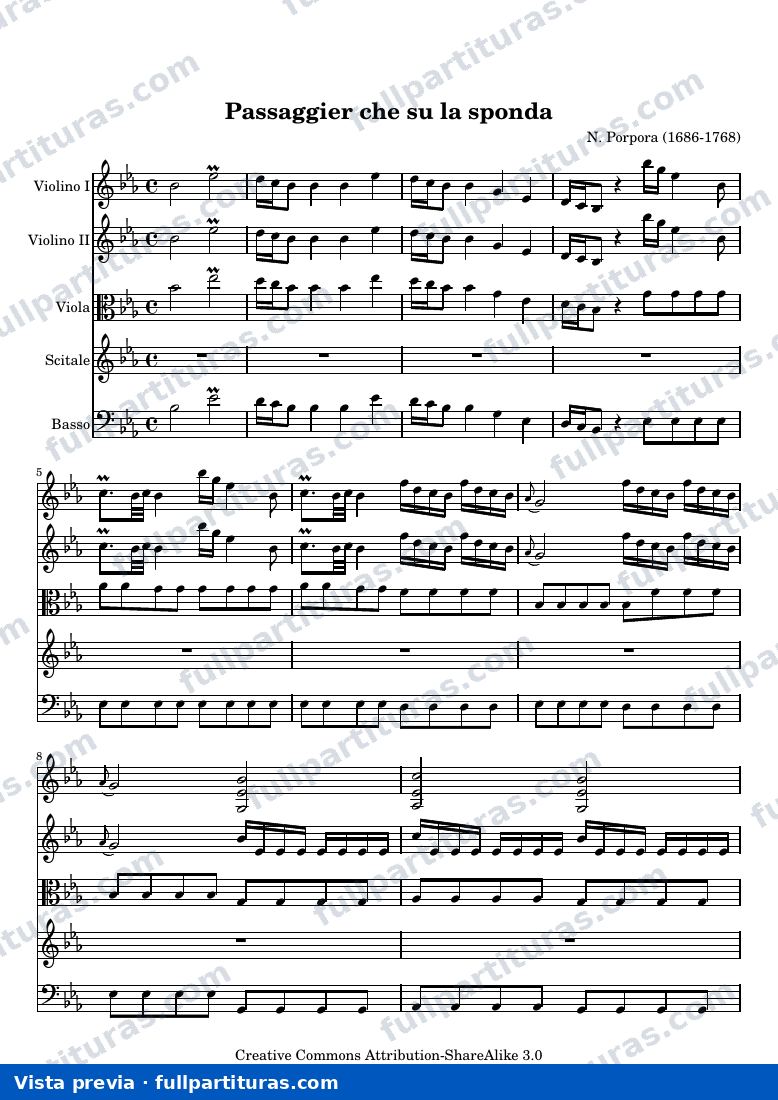 Nicola Porpora - Passaggier che su la sponda, Aria from Semiramide riconosciuta — preview