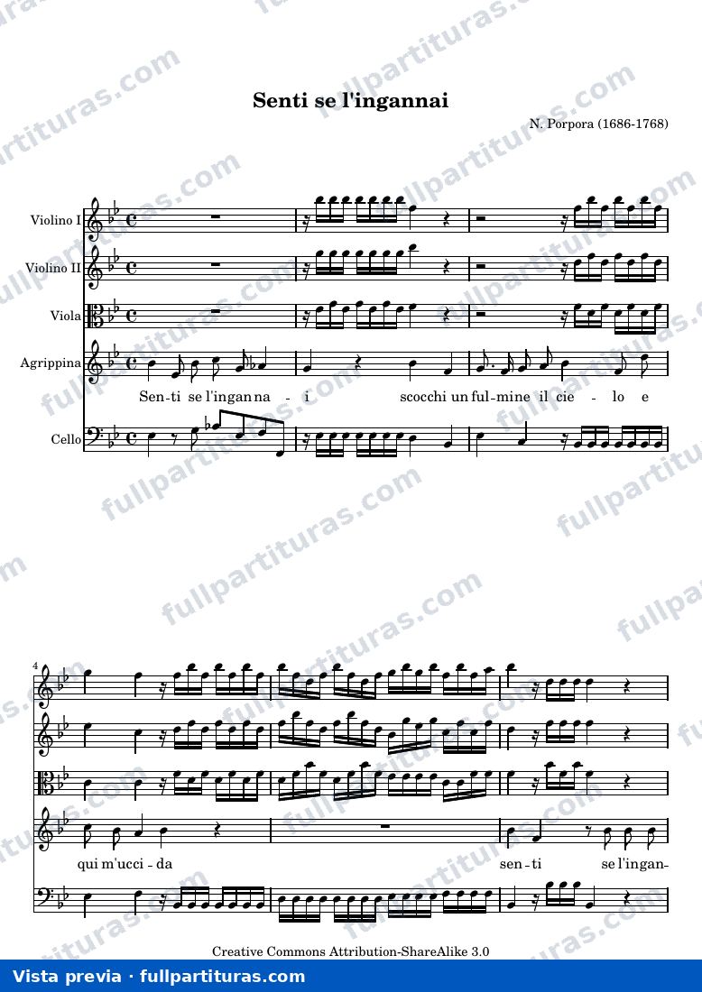 Nicola Porpora - Senti se l'ingannai, Aria from Agrippina — preview