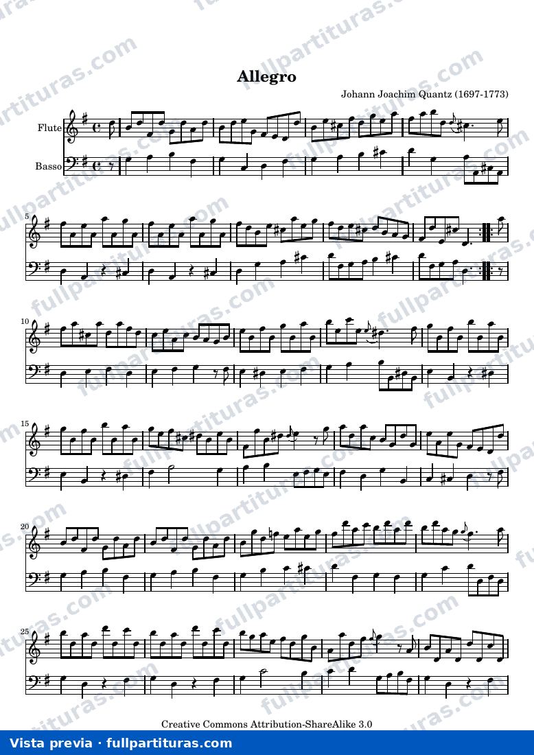 Johann Joachim Quantz - Allegro — preview