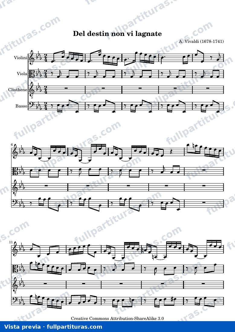 Antonio Vivaldi - Del destin non vi lagnate, Aria from L'Olimpiade — vista previa
