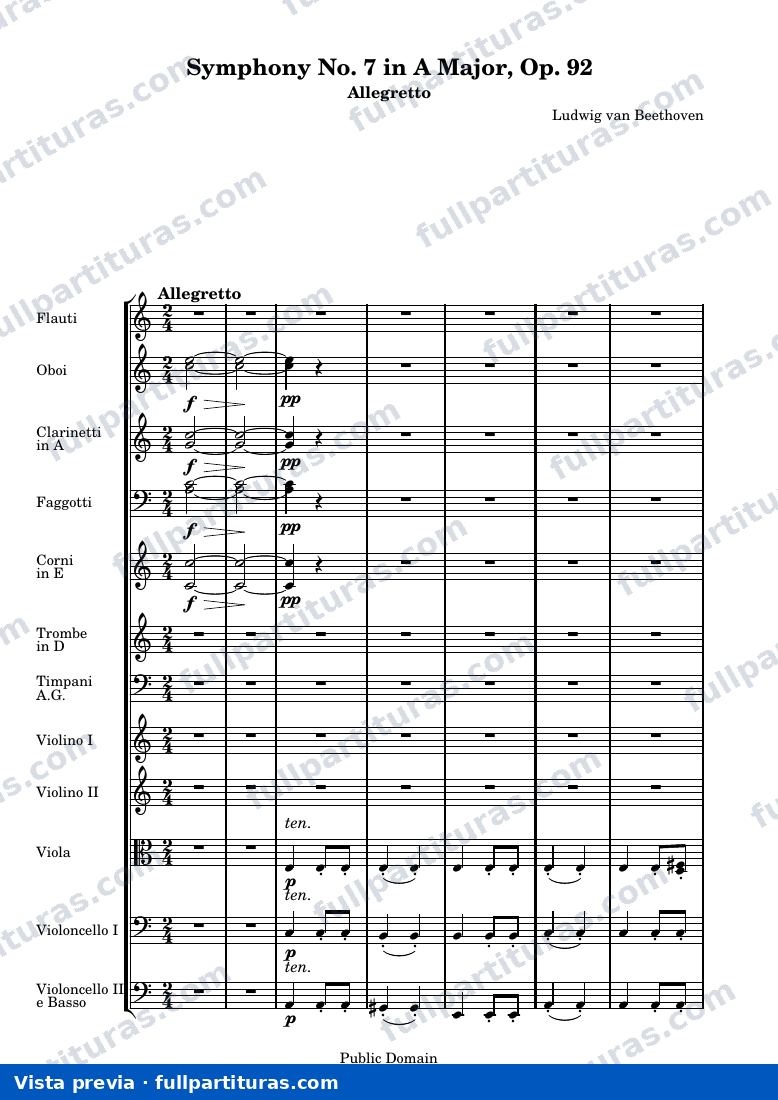 Ludwig van Beethoven - Symphony No. 7 in A Major, 2nd Movement: Allegretto — preview
