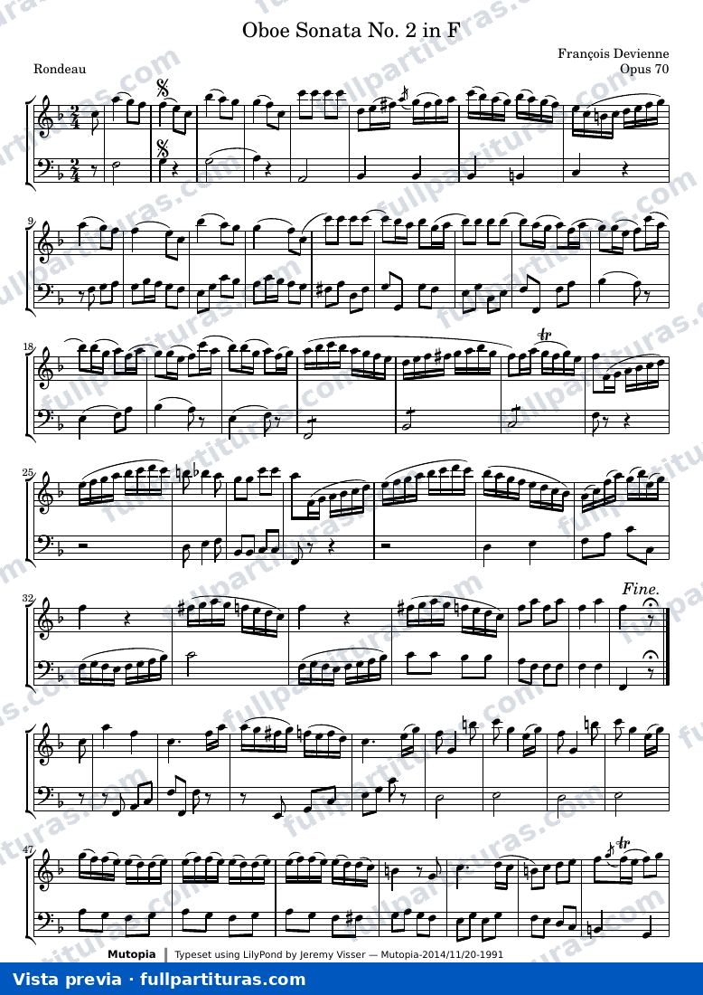 François Devienne - Oboe Sonata No. 2 in F (Rondeau) — preview