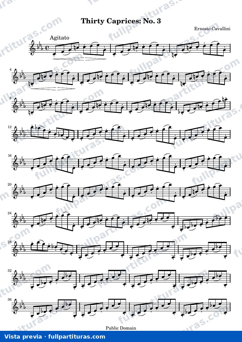Eugenio Cavallini - Thirty Caprices: No. 3 — preview