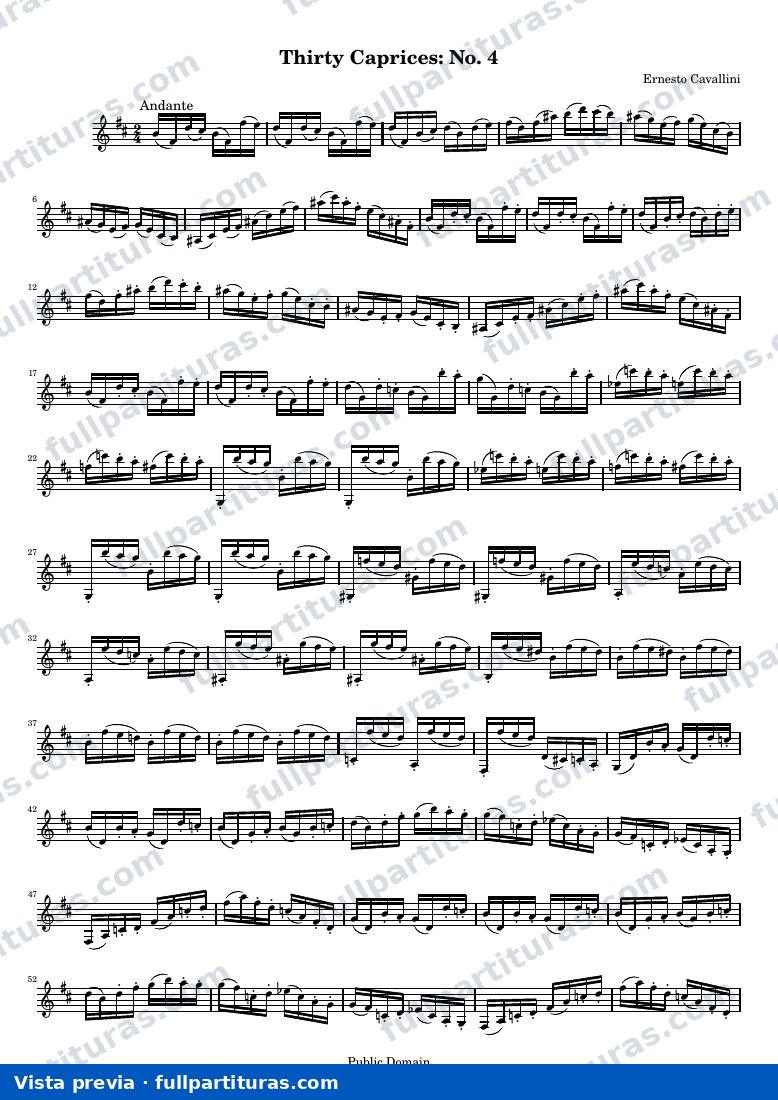 Eugenio Cavallini - Thirty Caprices: No. 4 — preview