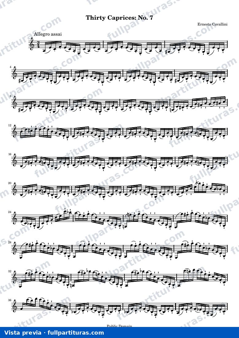 Eugenio Cavallini - Thirty Caprices: No. 7 — preview