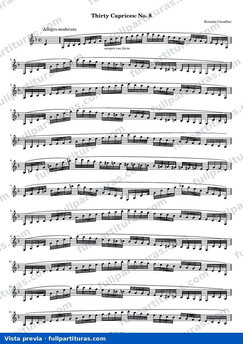 Eugenio Cavallini - Thirty Caprices: No. 8 — preview