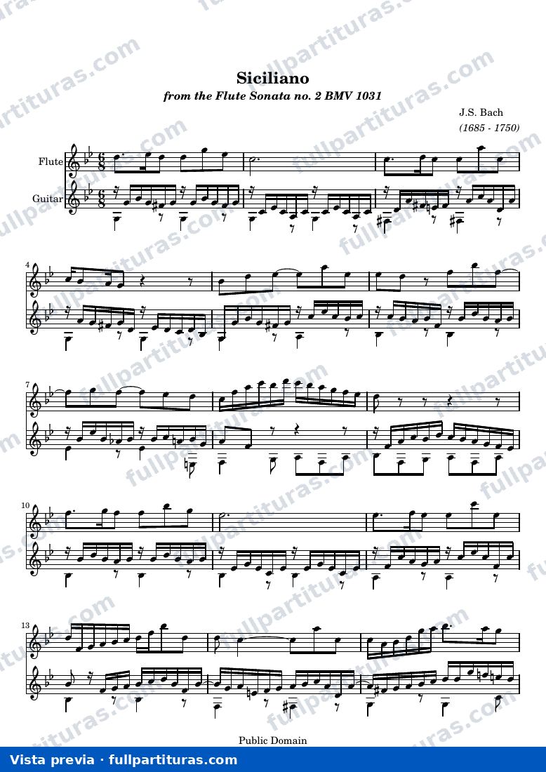 Johann Sebastian Bach - Sonata in B minor for Flute and Harpsichord — preview