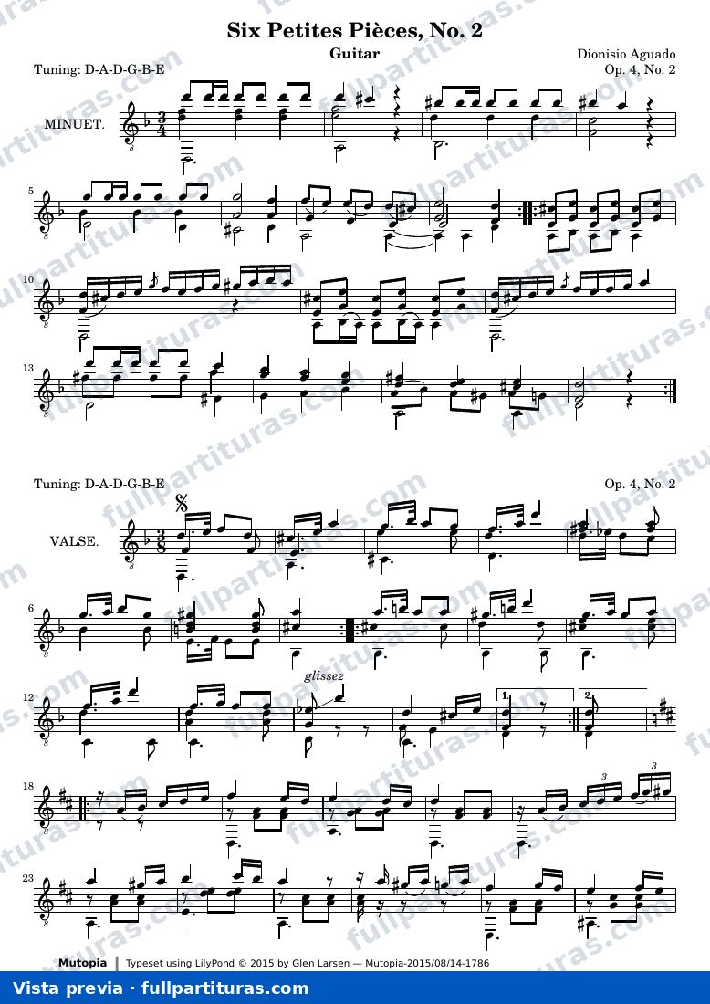 Dionisio Aguado - Six Petites Pièces, No. 2 — preview