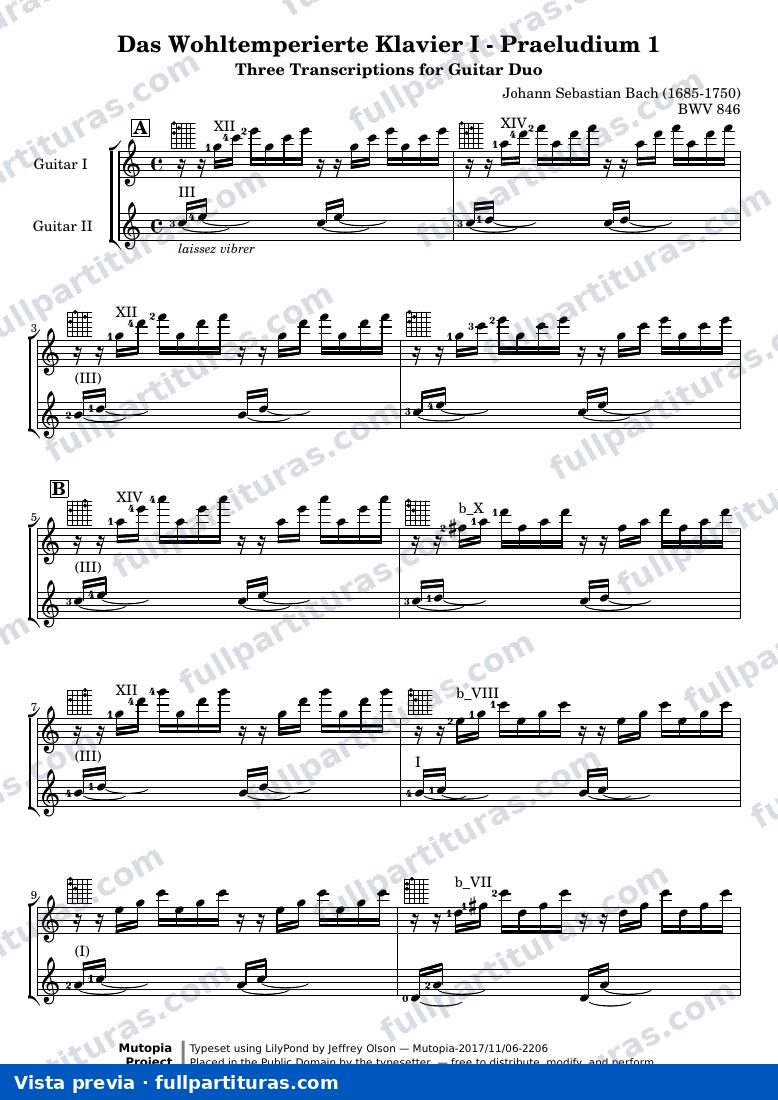 Johann Sebastian Bach - Das Wohltemperierte Klavier I, Praeludium I — preview