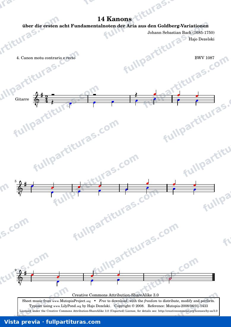 Johann Sebastian Bach - 14 Canons - 4 — preview