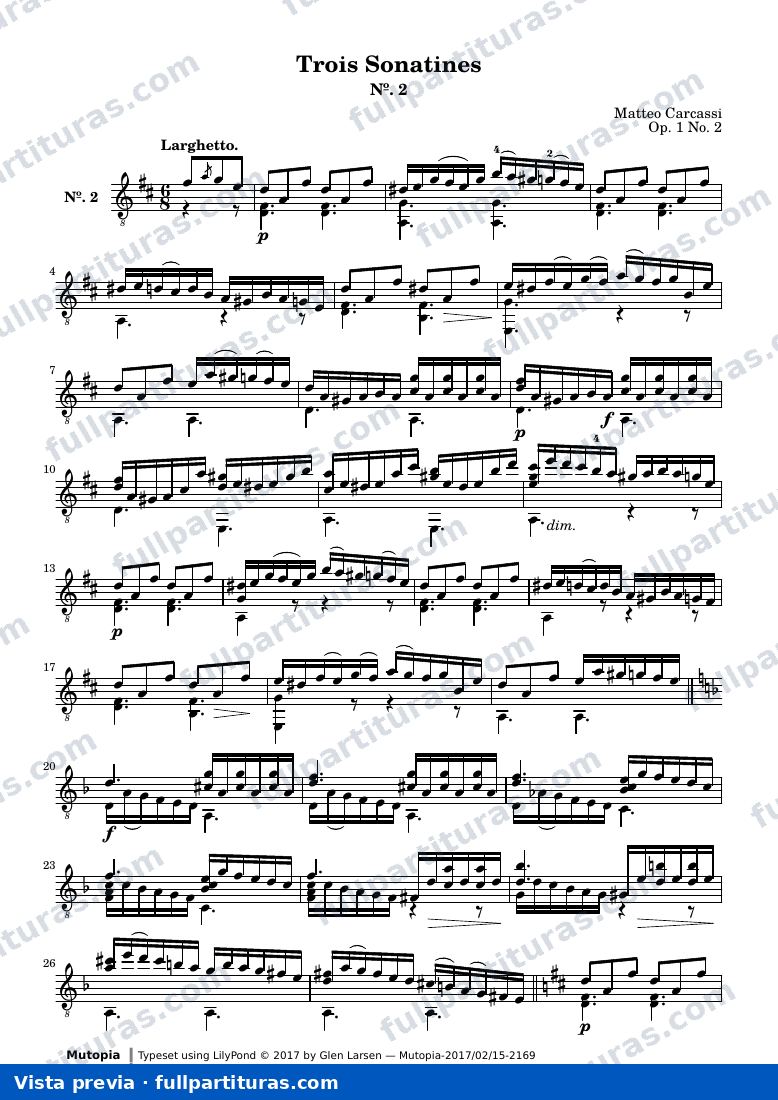 Matteo Carcassi - Trois Sonatines, No. 2 — preview