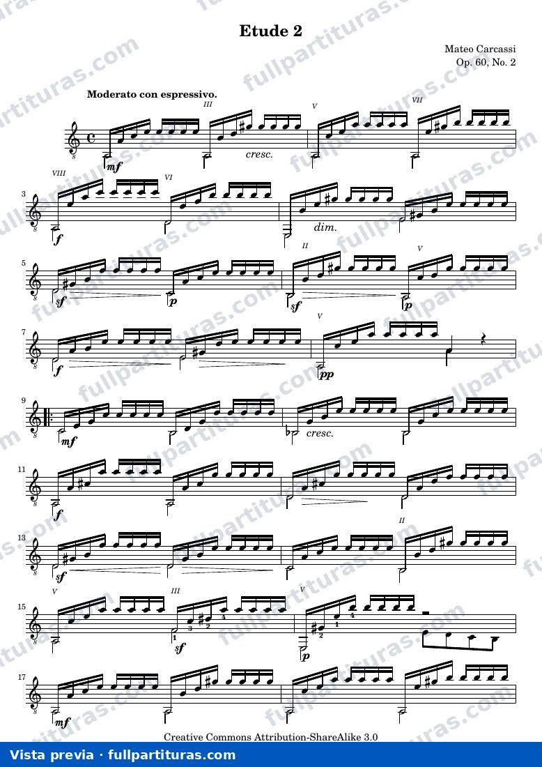 Matteo Carcassi - Etude 2 — preview