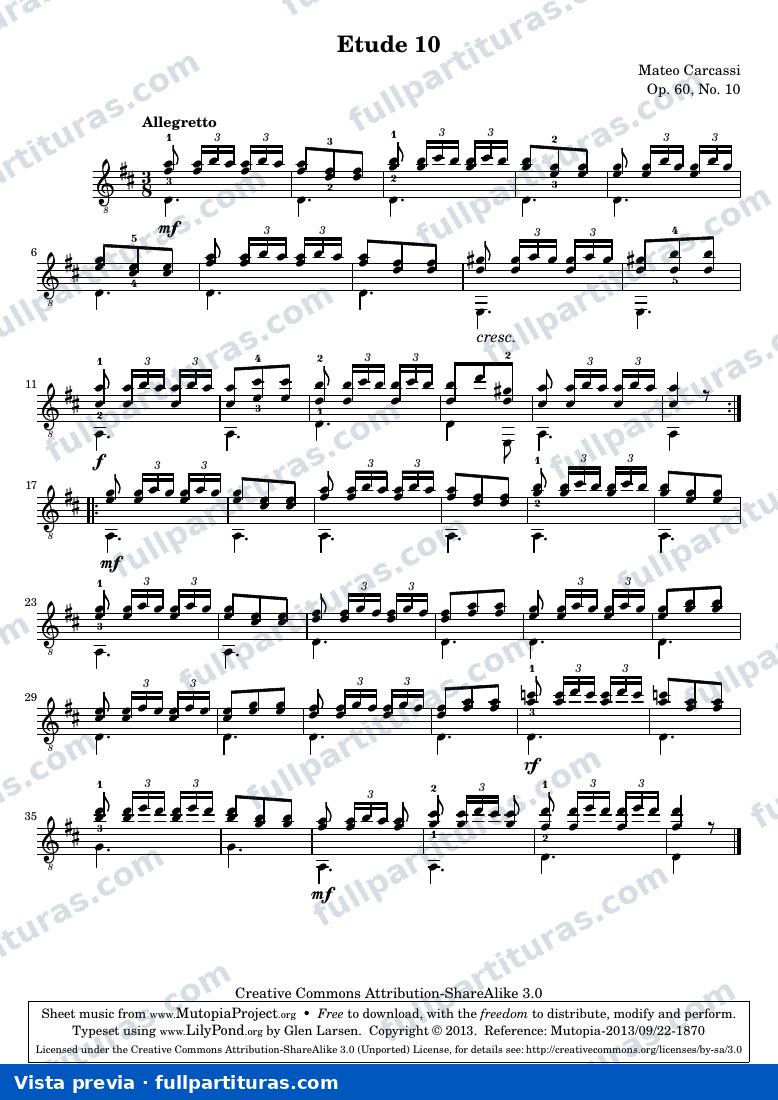 Matteo Carcassi - Etude 10 — preview