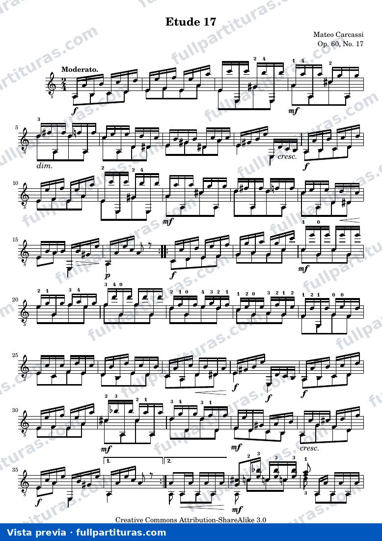 Matteo Carcassi - 25 Studies: No. 17 — preview