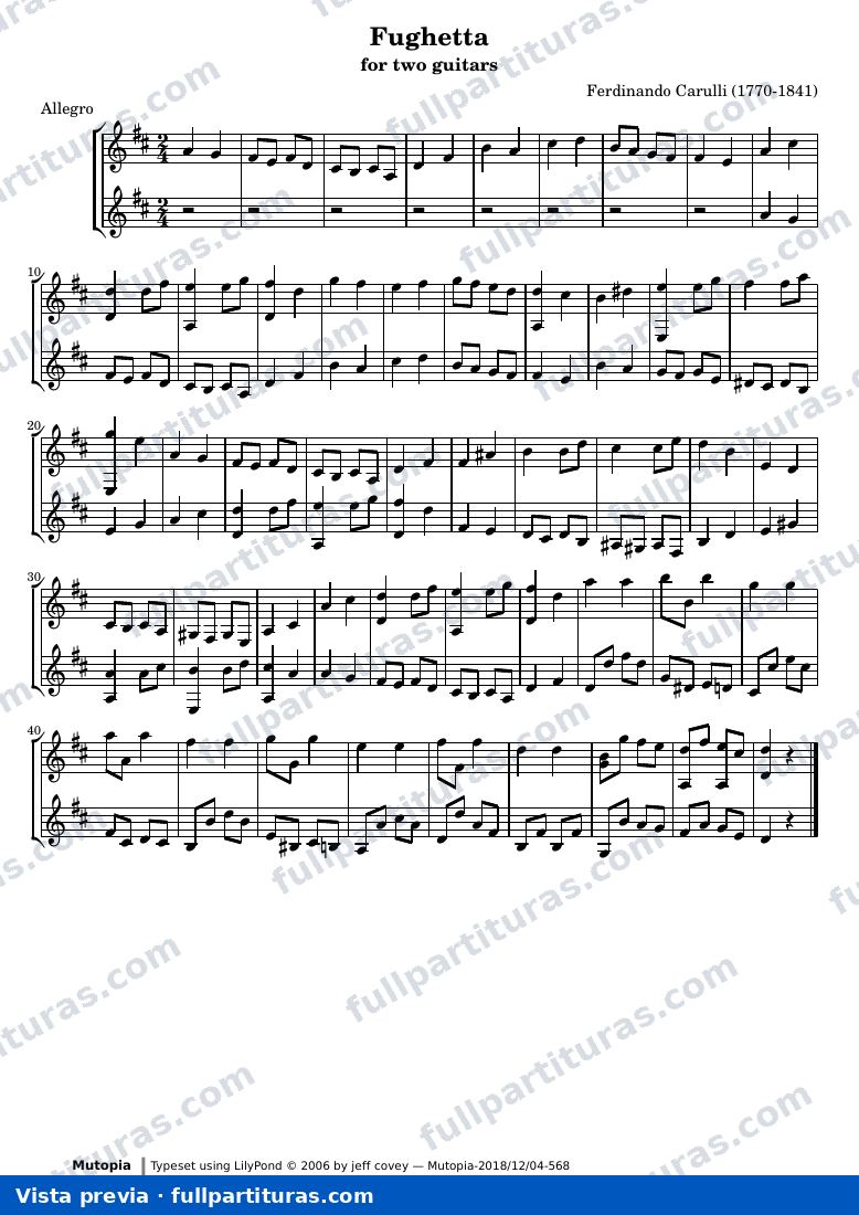 Ferdinando Carulli - Fughetta — preview
