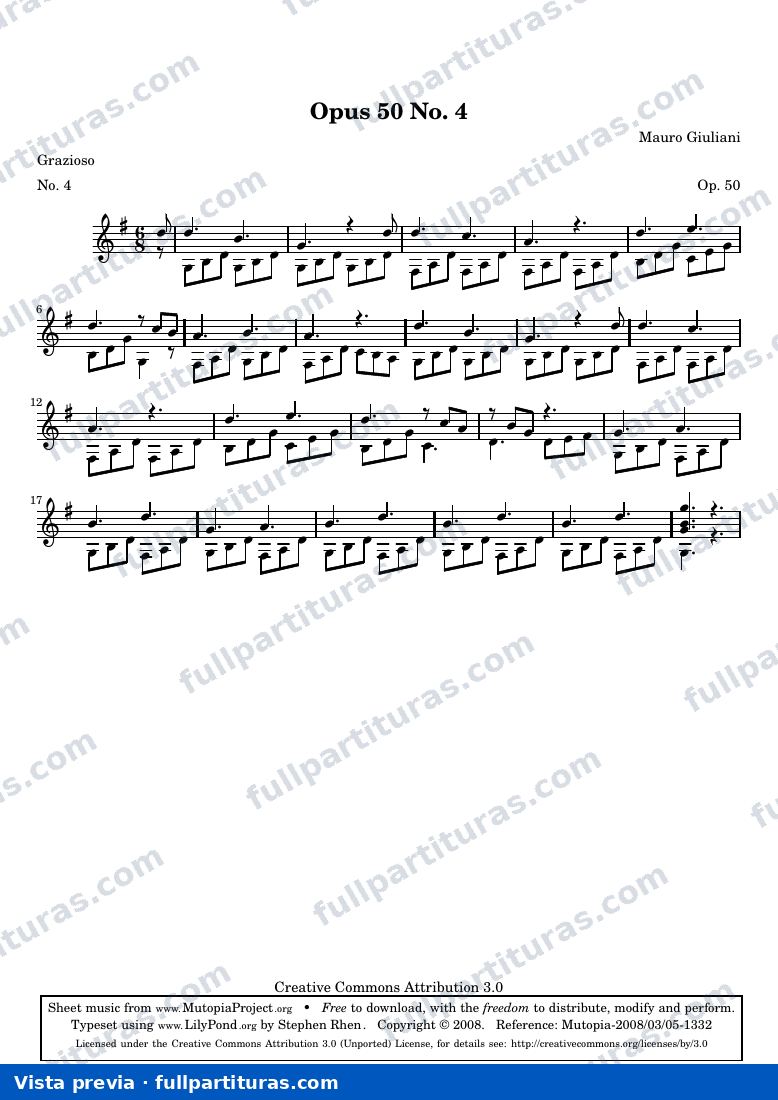 Mauro Giuliani - Opus 50 No. 4 — preview