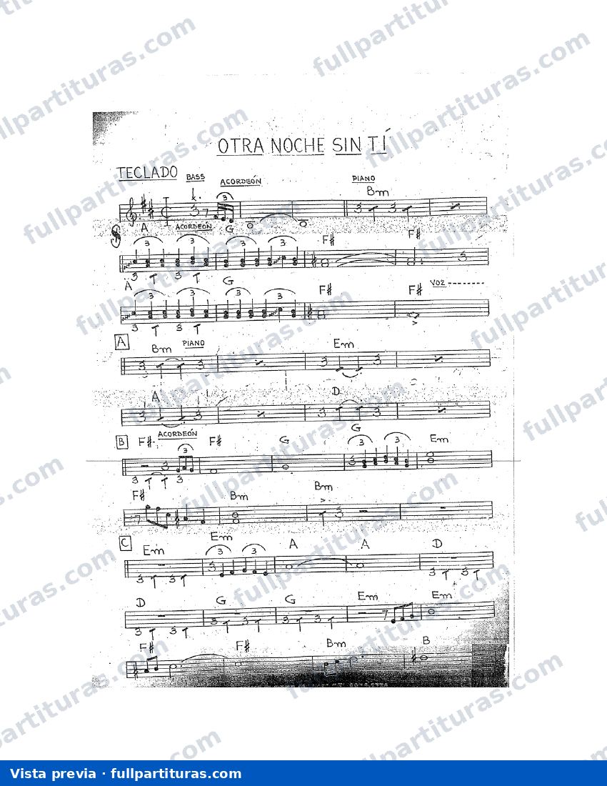 Otra noche sin ti — vista previa