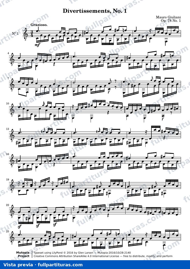 Mauro Giuliani - Divertissements No. 1 — preview