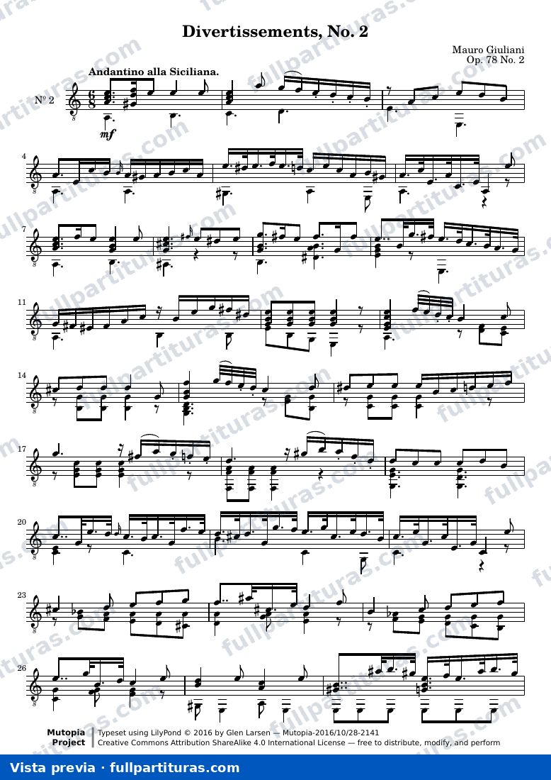 Mauro Giuliani - Divertissements No. 2 — preview