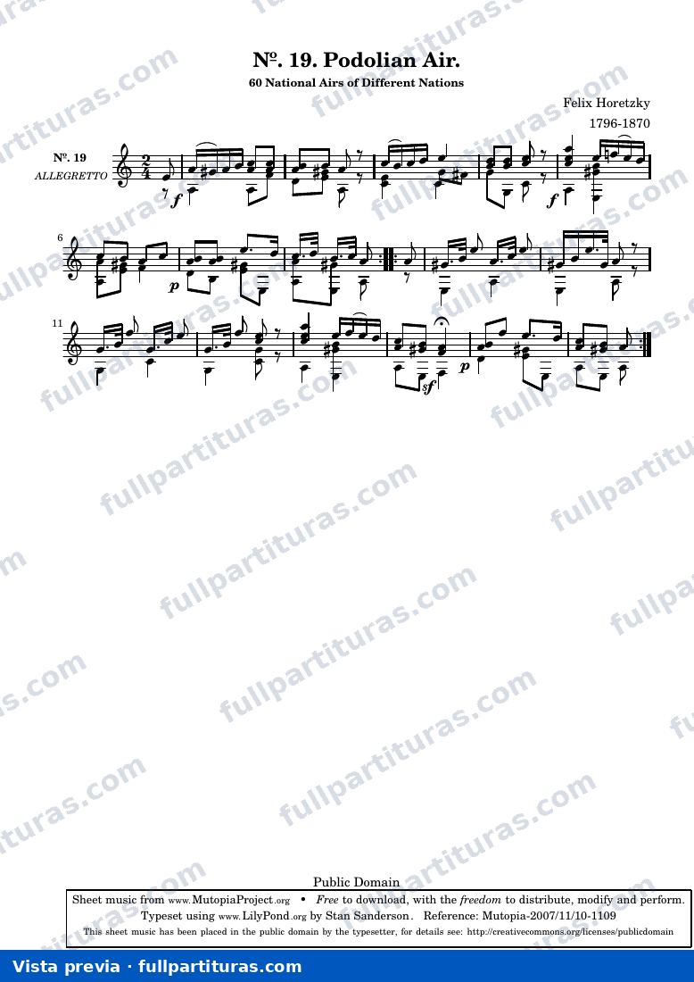 F. Horetzky - Nº. 19. Podolian Air — vista previa