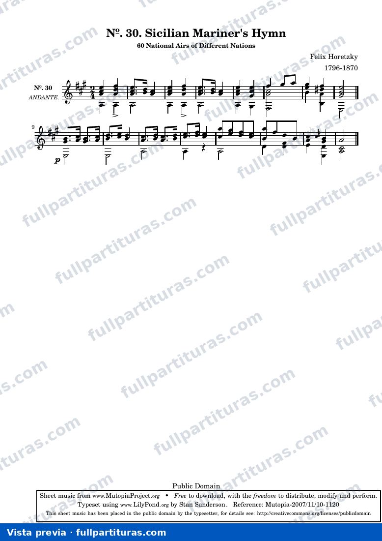 Friedrich Horetzky - Sicilian Mariner's Hymn No. 30 — preview