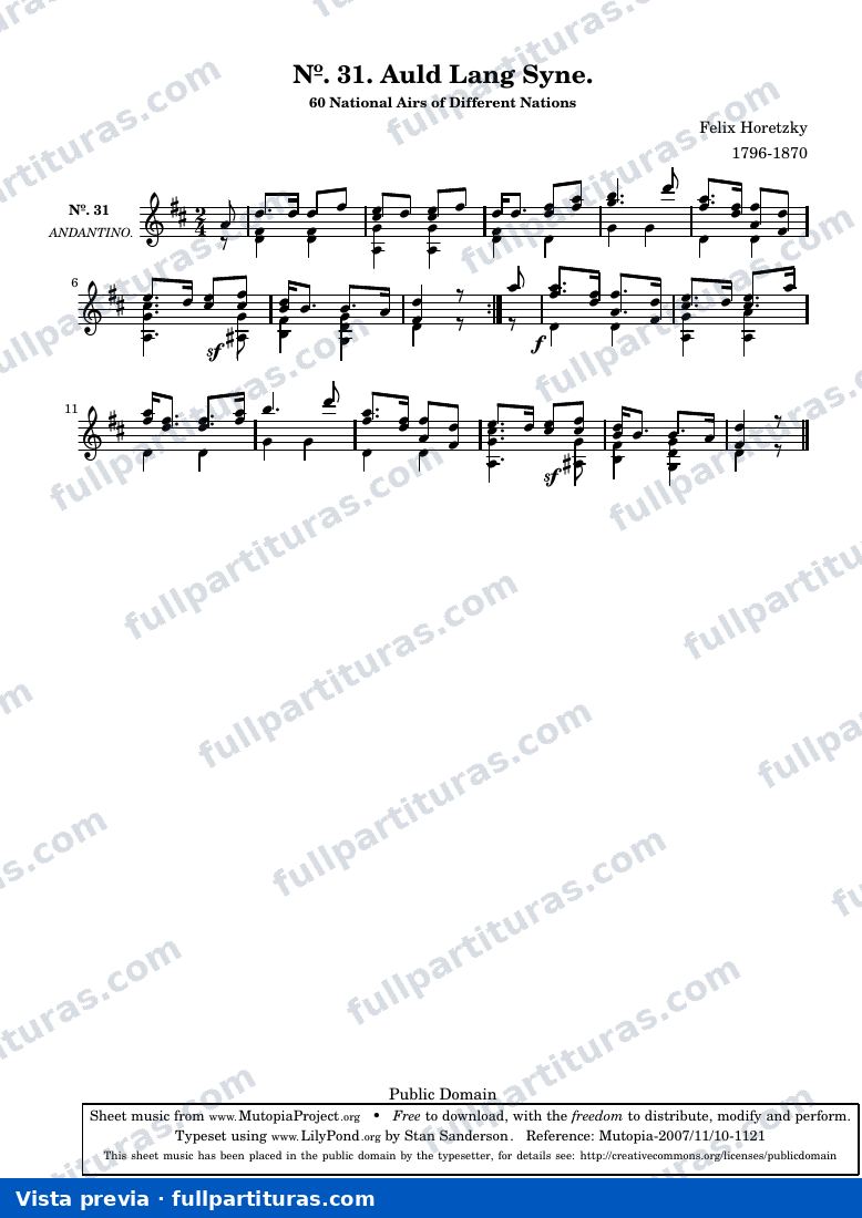 Franz Horetzky - Auld Lang Syne — preview