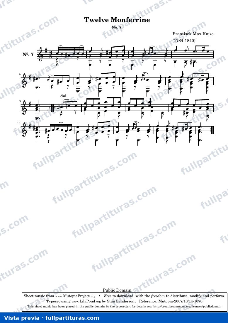F. Knjze - Twelve Monferrine No. 7 — preview