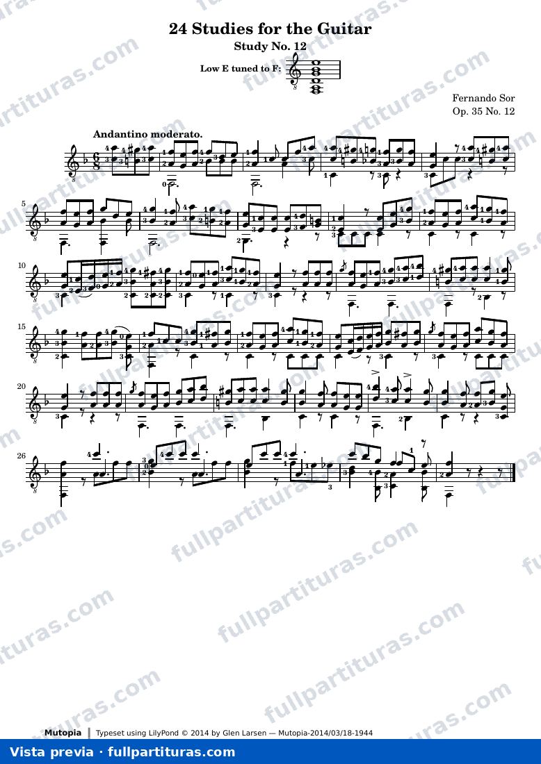 Fernando Sor - Op. 35, Estudio No. 12 — preview
