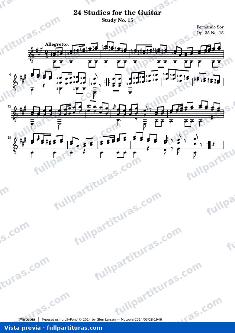 Fernando Sor - Op. 35, Study No. 15 — preview