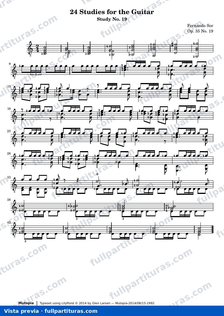 Fernando Sor - Opus 35, Estudio No. 19 — preview