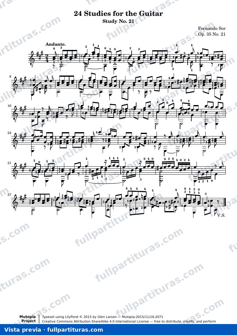 Fernando Sor - Estudio Op. 35 No. 21 — preview