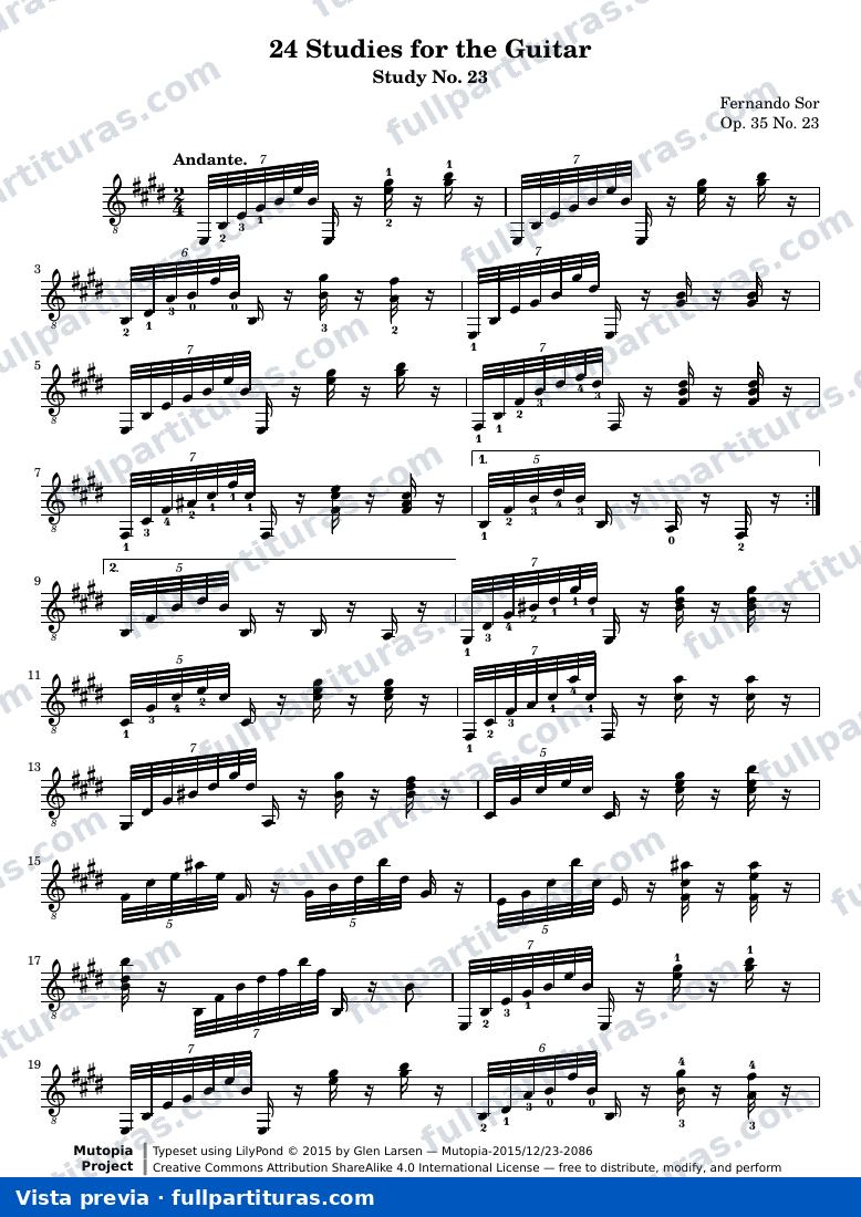 Fernando Sor - Op. 35, Estudio No. 23 — preview