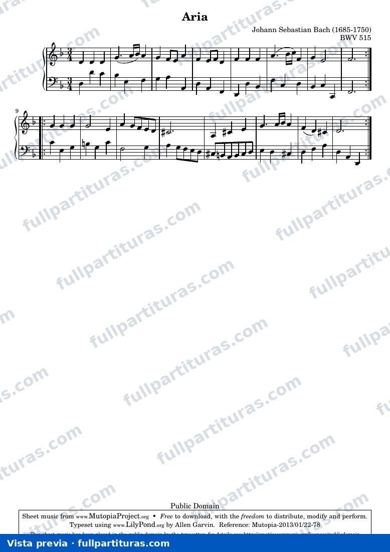 Johann Sebastian Bach - Aria — preview