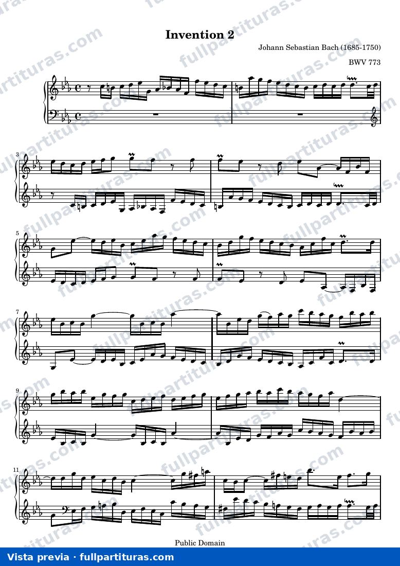 Johann Sebastian Bach - Invention 2 — preview