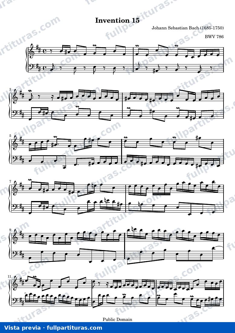 Johann Sebastian Bach - Invention 15 — Vorschau