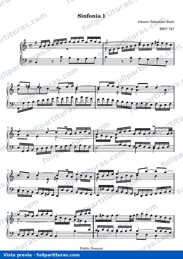 Johann Sebastian Bach - Sinfonia No. 1 en Do Mayor — preview