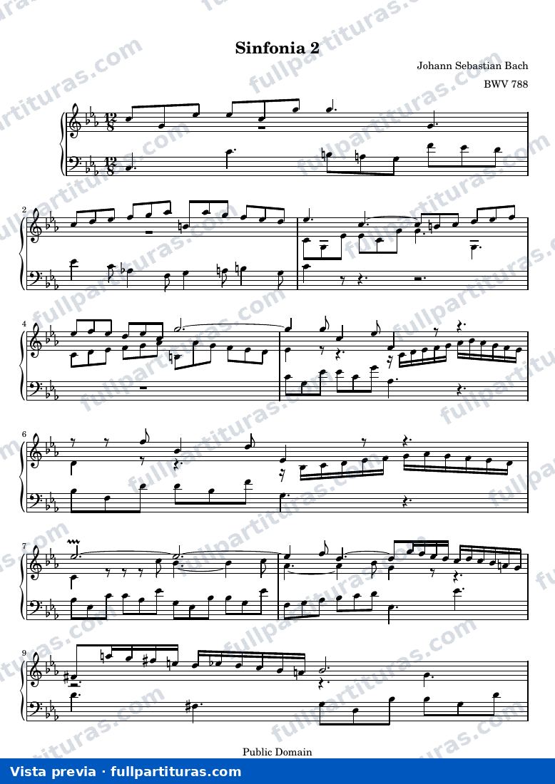 Johann Sebastian Bach - Sinfonía 2 — preview