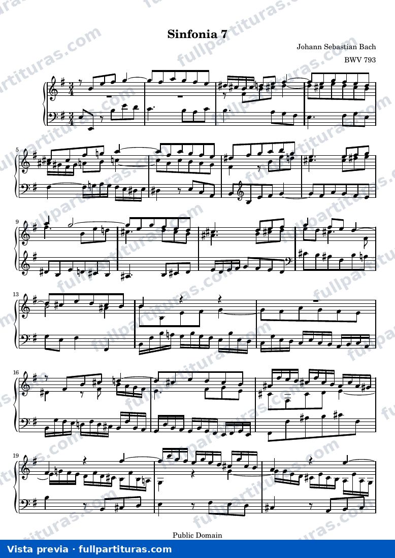 Johann Sebastian Bach - Sinfonia 7 — preview