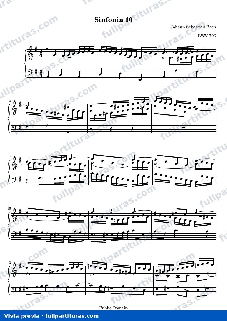 Johann Sebastian Bach - Sinfonía 10 — vista previa