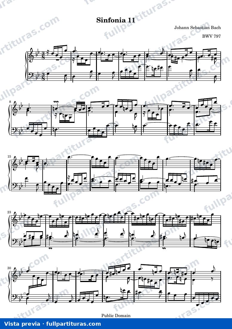 Johann Sebastian Bach - Sinfonia 11 — vista previa