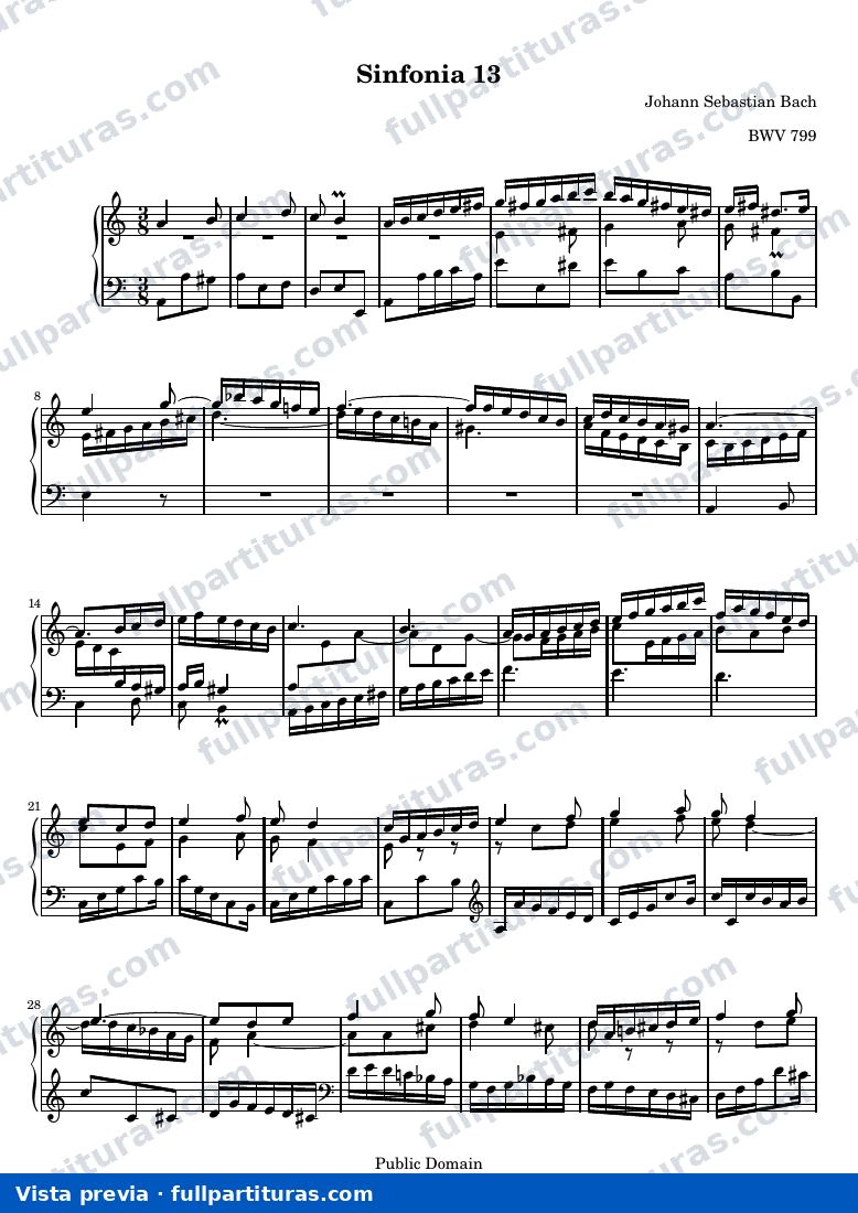 Johann Sebastian Bach - Sinfonía 13 — vista previa