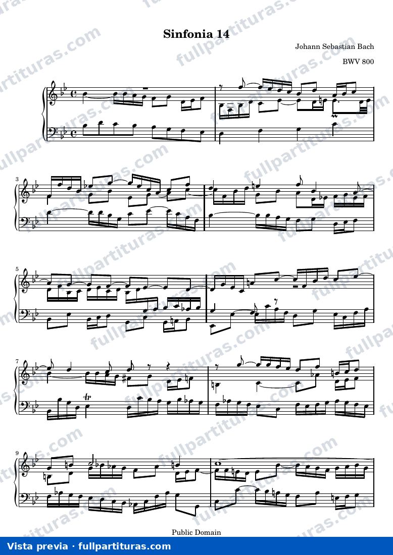 Johann Sebastian Bach - Sinfonia 14 — vista previa