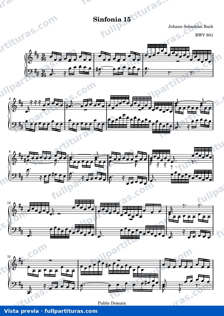 Johann Sebastian Bach - Sinfonía 15 — vista previa