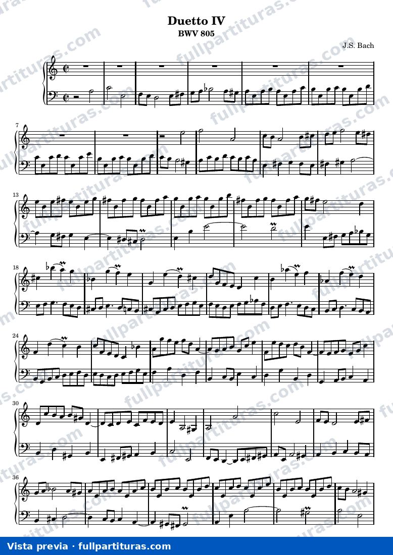 Johann Sebastian Bach - Duetto IV — preview